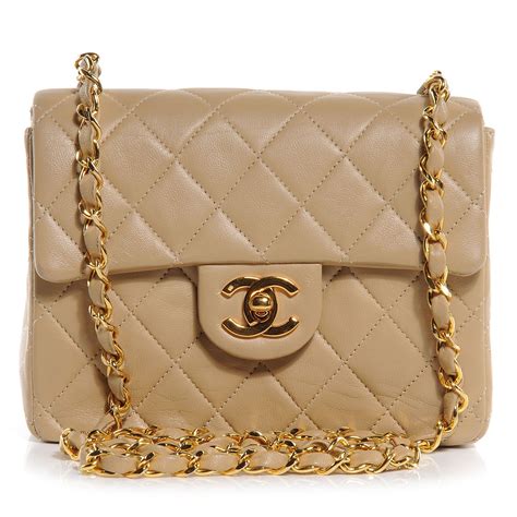 chanel beige lambskin mini|Chanel mini flap bag.